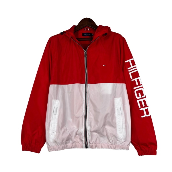 Chaqueta cortavientos Tommy Hilfiger azul, roja y blanca