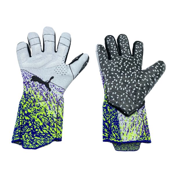 Guantes de portero Puma Future Z en blanco, morado, azul y verde