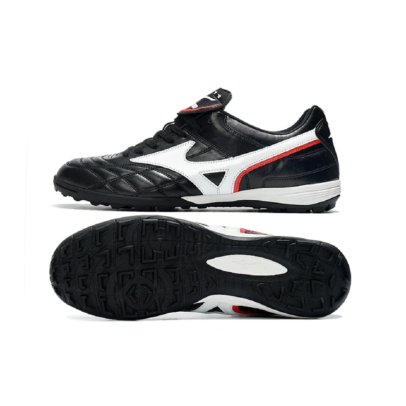 Botas de fútbol Mizuno Wave Cup Turf TF en blanco y negro