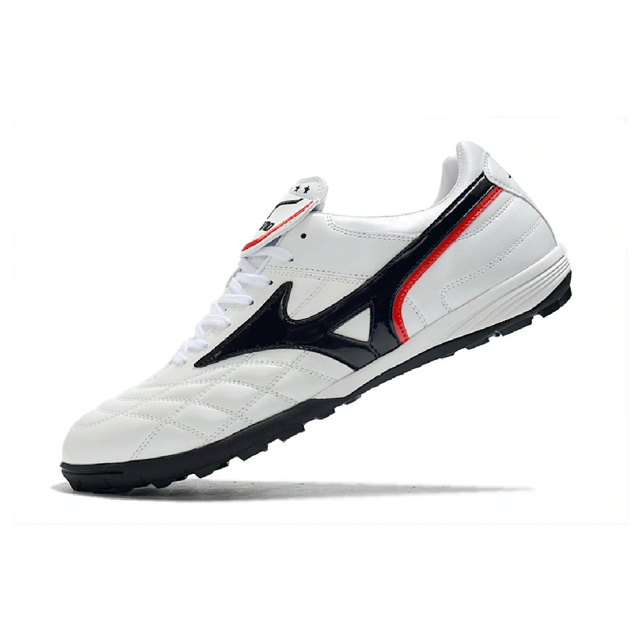 Botas de fútbol Mizuno Wave Cup Turf TF blancas y negras