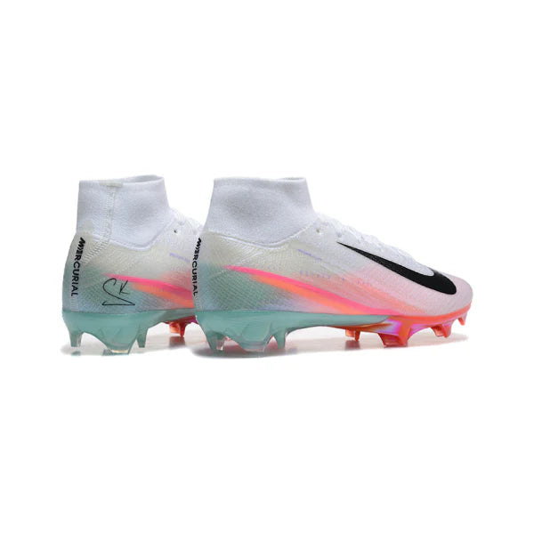 Botas de fútbol Nike Air Zoom Mercurial Superfly 10 Elite para niños, color blanco, Sam Kerr Pack, terreno firme FG