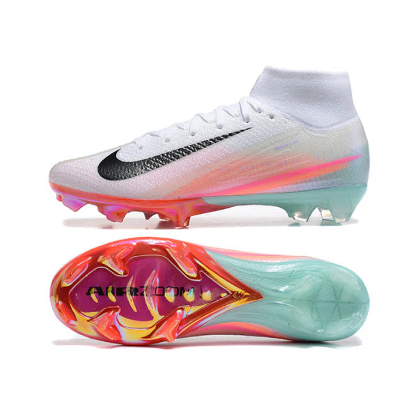 Botas de fútbol Nike Air Zoom Mercurial Superfly 10 Elite para niños, color blanco, Sam Kerr Pack, terreno firme FG
