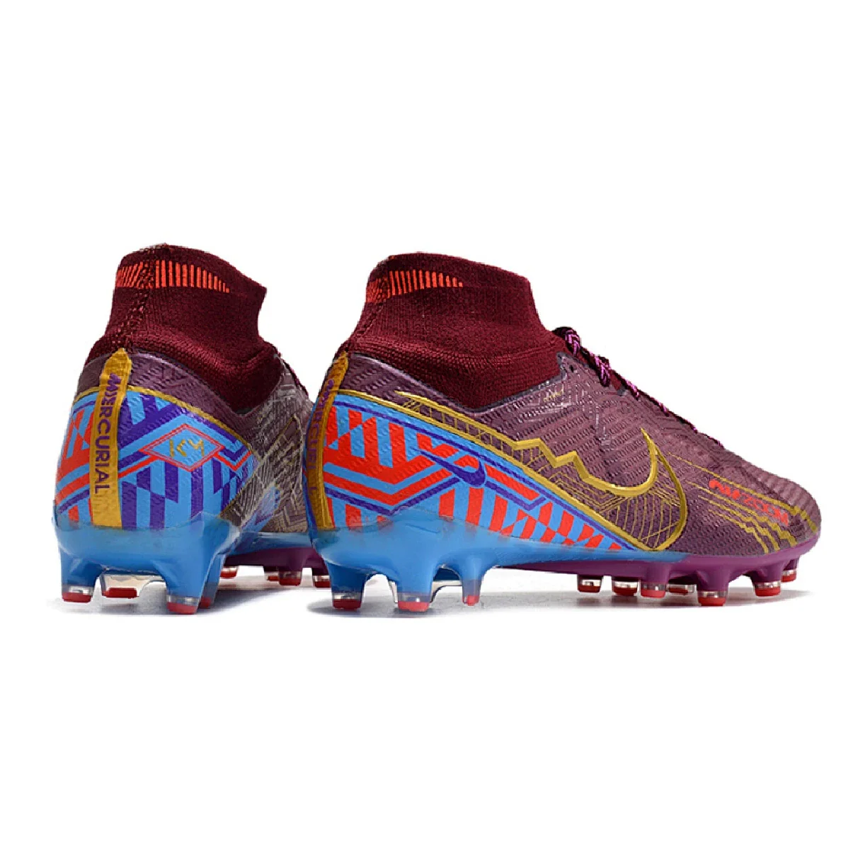 Botas de fútbol Nike Air Zoom Mercurial Superfly 9 Elite Mbappé para césped artificial AG, color morado