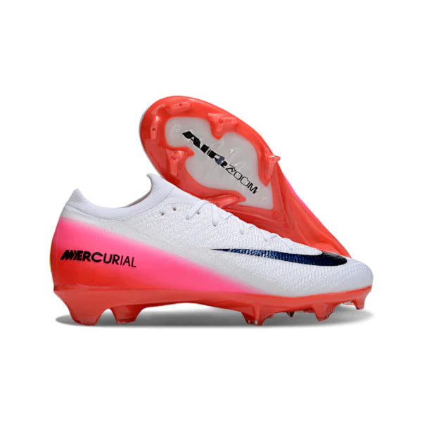 Botas de fútbol Nike Air Zoom Mercurial Vapor 16 Elite Fear Nothing Pack para niños, color blanco y negro, para terreno firme FG
