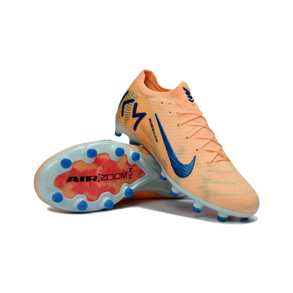 Botas de fútbol Nike Air Zoom Mercurial Vapor 16 Elite Mbappé para niños, color naranja, para césped artificial AG