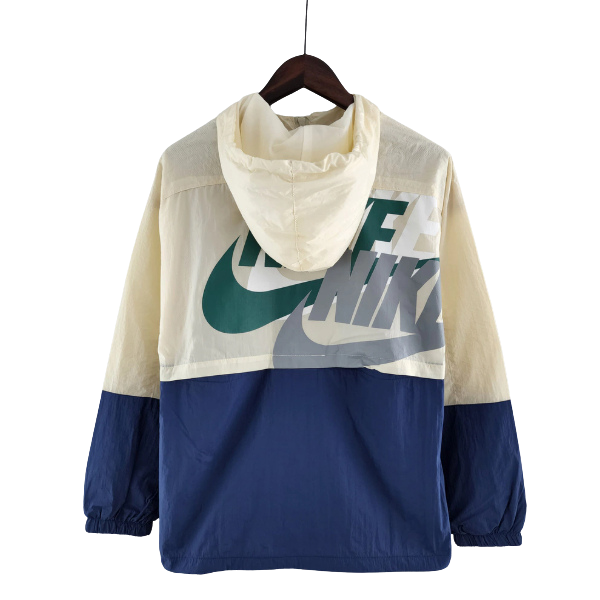Nike Beige Blue Windbreaker Jacket