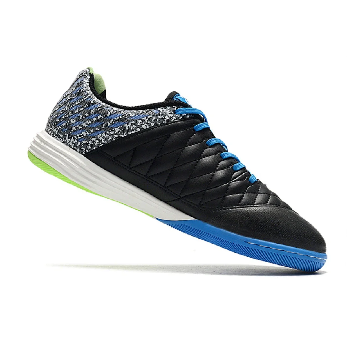 Nike Lunar Gato II Black White and Blue Indoor IC Football Boot