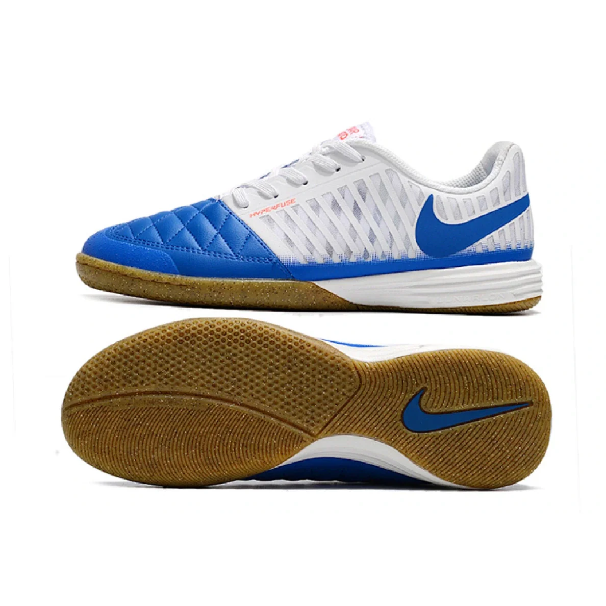 Nike Lunar Gato II IC White and Blue Indoor IC Football Boot