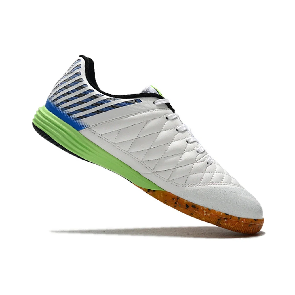 Nike Lunar Gato II IC White Blue and Green Futsal IC Football Boot