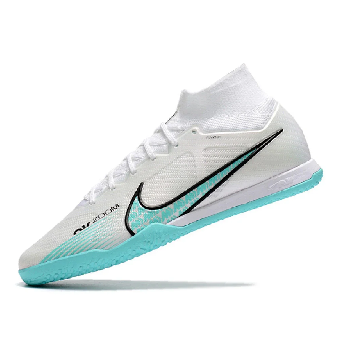 Botas de fútbol sala Nike Mercurial Superfly 9 Elite IC blancas y azules