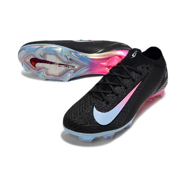 Botas de fútbol Nike Mercurial Vapor 16 Elite para niños, color negro, azul y rosa, para terreno firme FG