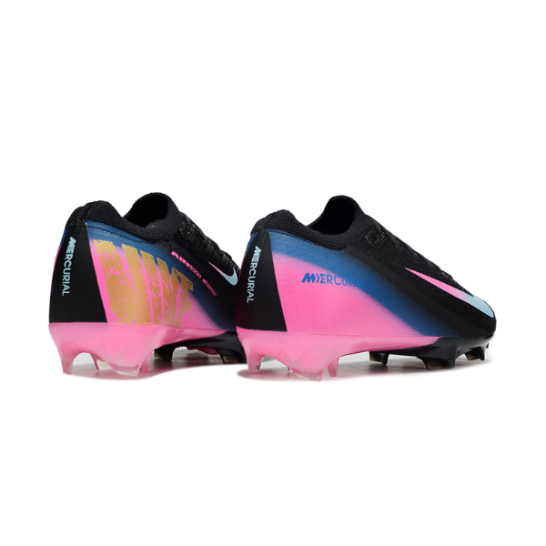 Botas de fútbol Nike Mercurial Vapor 16 Elite para niños, color negro, rosa y azul, para terreno firme FG