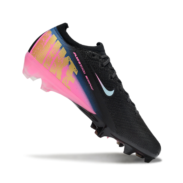 Botas de fútbol Nike Mercurial Vapor 16 Elite para niños, color negro, rosa y azul, para terreno firme FG
