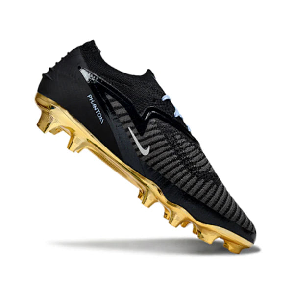 Nike Phantom 6 Elite Black and Golden Firm Ground FG Football Boot