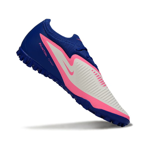 Botas de fútbol Nike Phantom 6 Pro Turf TF para niños, color azul, blanco y rosa