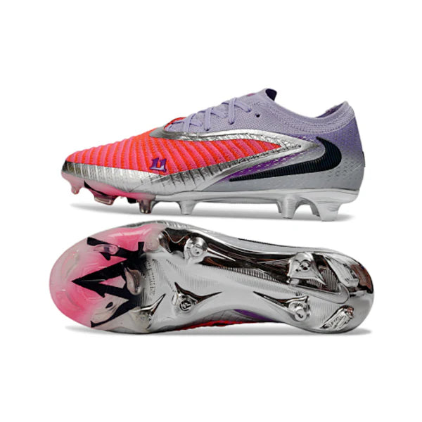 Nike Phantom 6 Elite Pink, Silver and Purple Firm Ground FG Football Boot