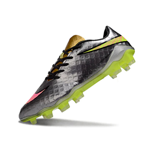 Botas de fútbol Nike Phantom Hypervenom Elite Silver Firm Ground FG para niños