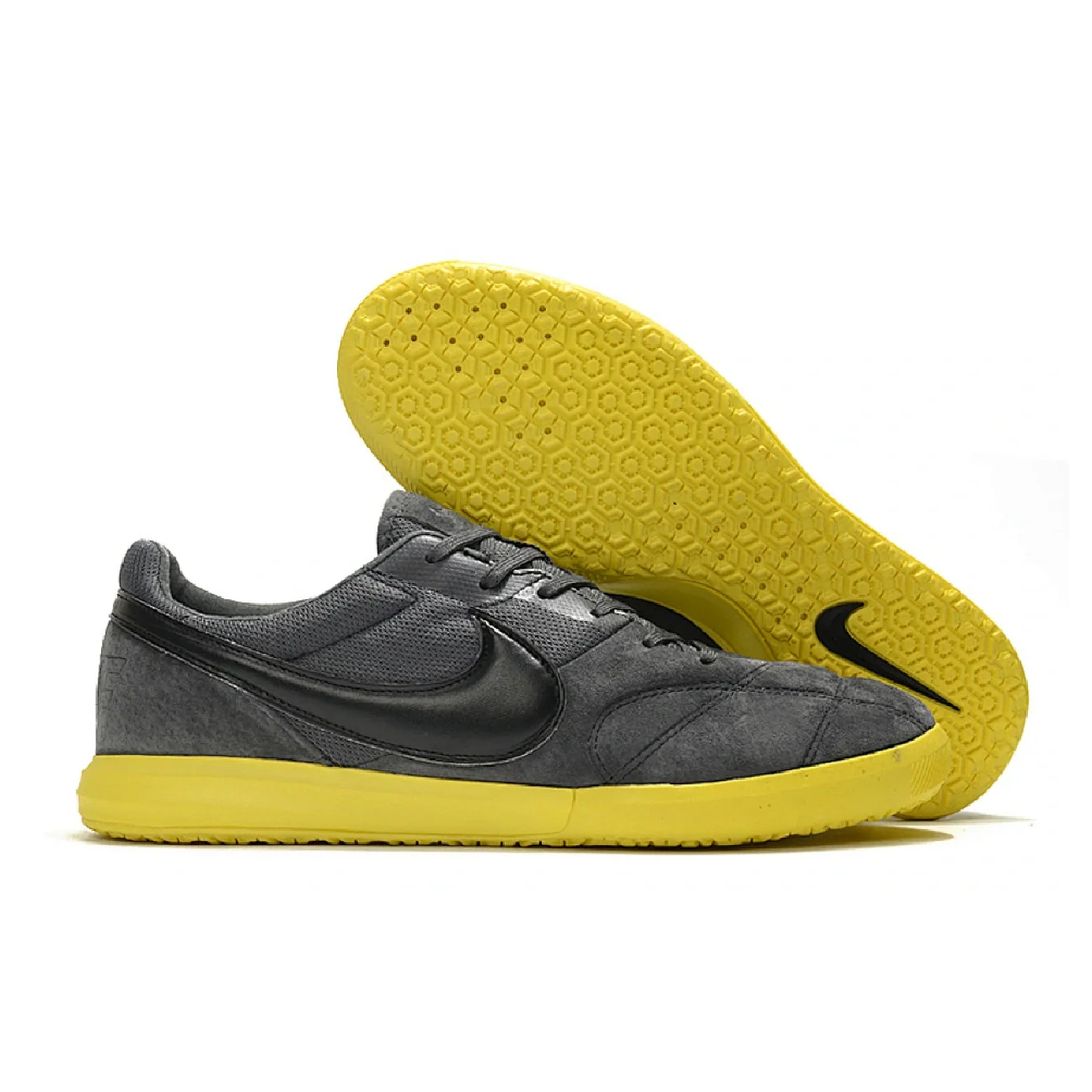 Nike Premier II Gray and Yellow Futsal IC Football Boot
