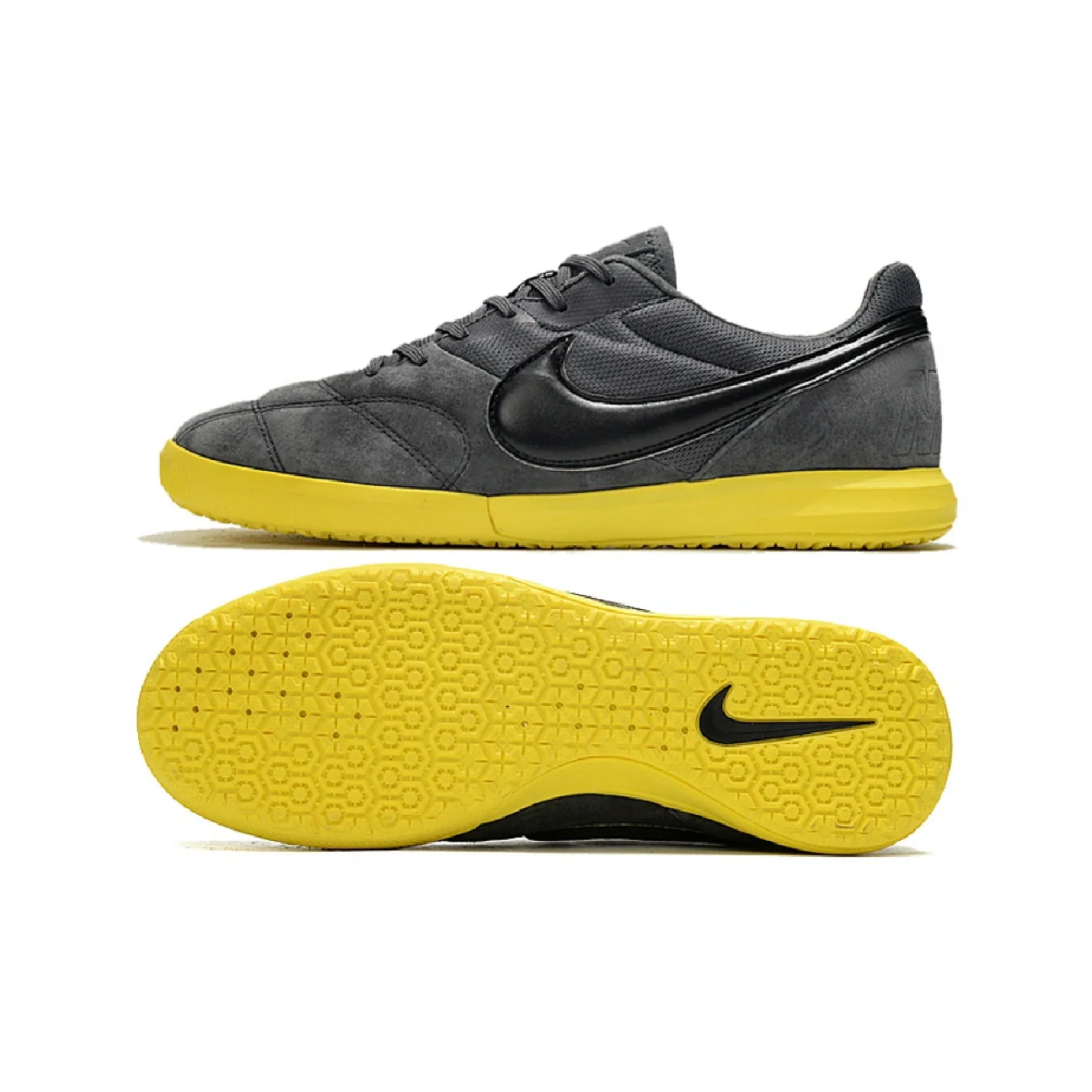 Nike Premier II Gray and Yellow Futsal IC Football Boot