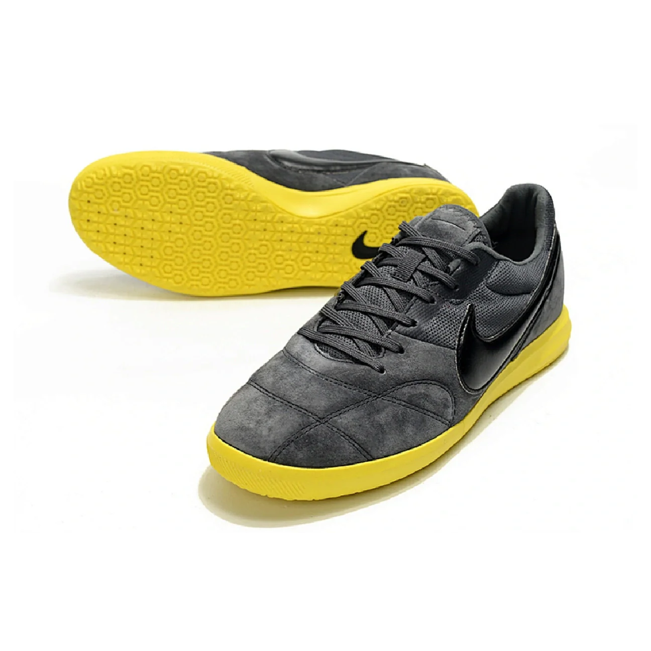 Nike Premier II Gray and Yellow Futsal IC Football Boot