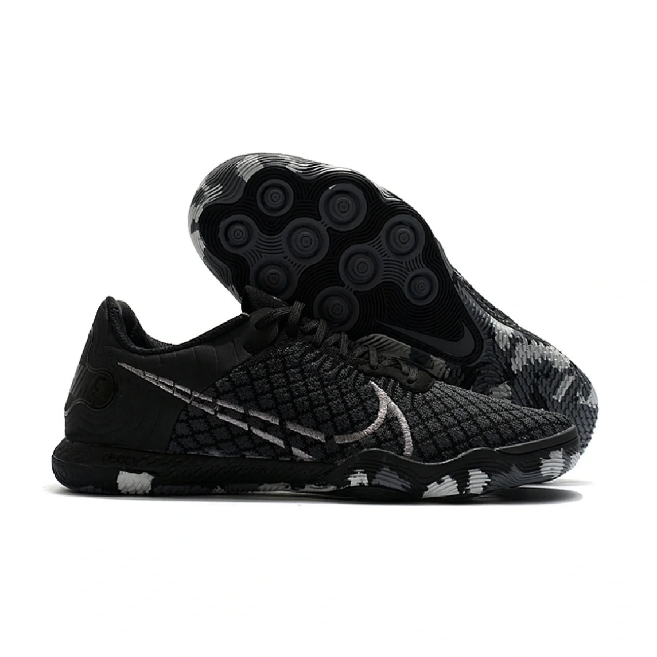 Nike Reactgato Black and Gray Indoor IC Football Boot