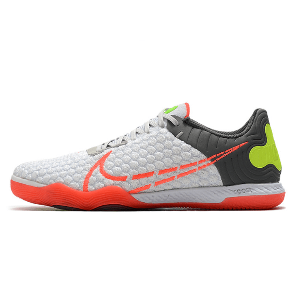 Nike Reactgato IC White Gray and Orange Indoor IC Football Boot