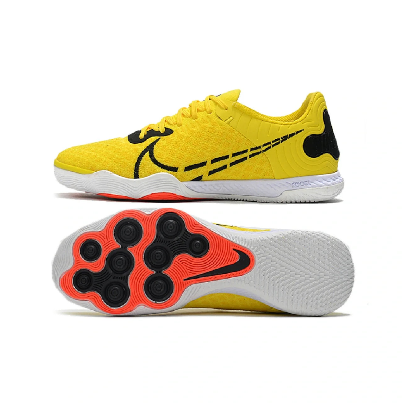 Nike Reactgato Laceless Yellow Indoor IC Football Boot