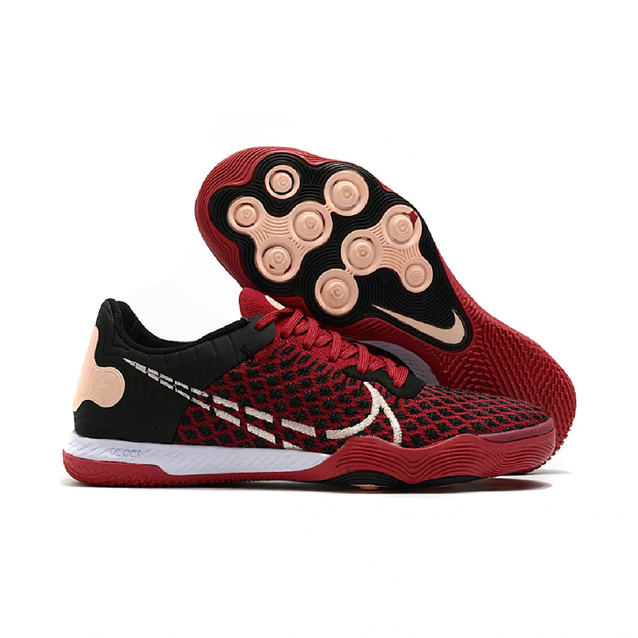 Nike Reactgato Red and Black Indoor IC Football Boot