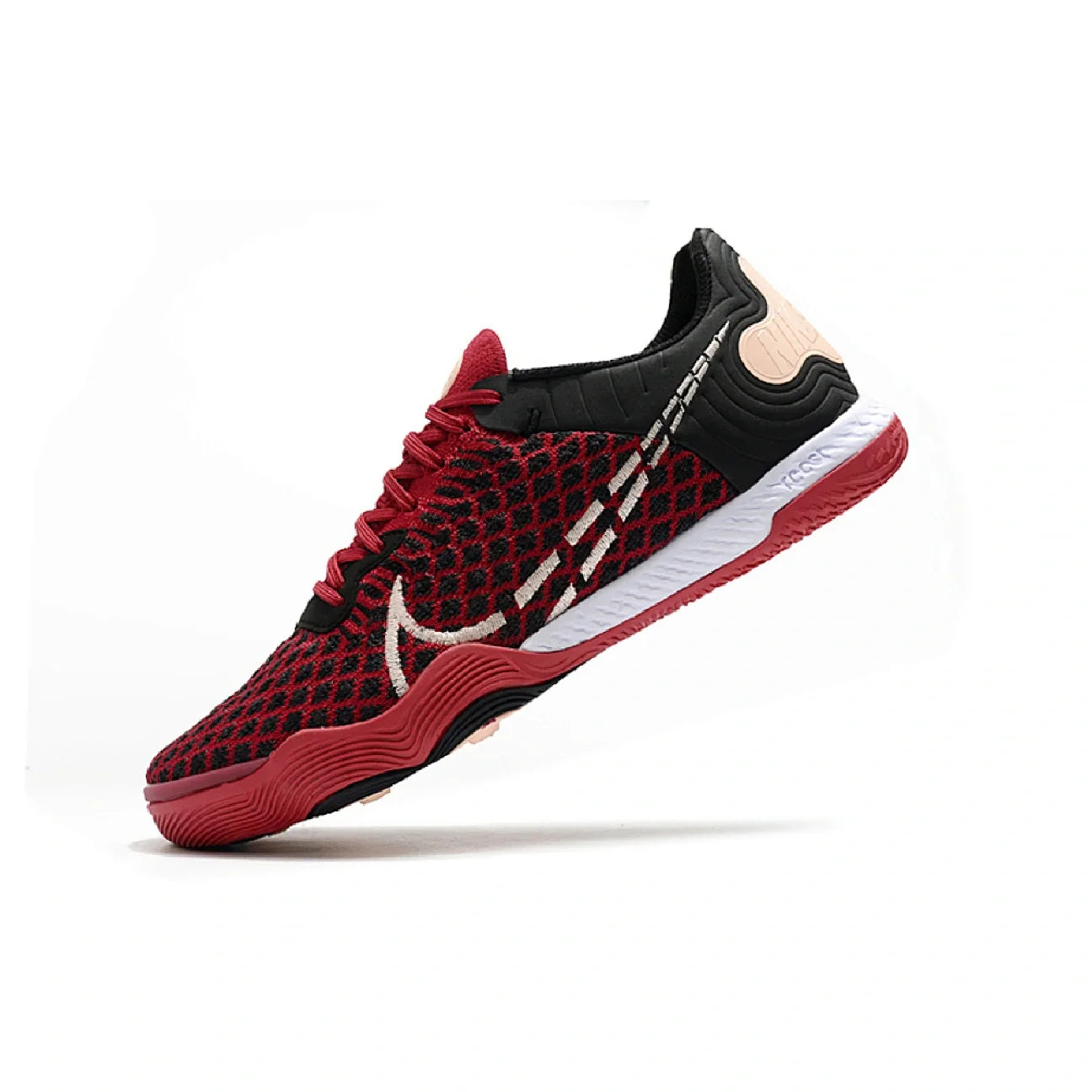 Nike Reactgato Red and Black Indoor IC Football Boot