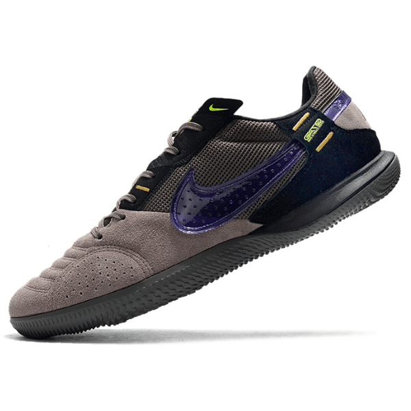 Nike Streetgato Laceless Gray and Purple Indoor IC Football Boot