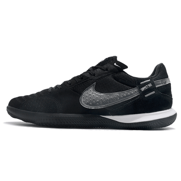 Nike Streetgato Laceless Black and Gray Indoor IC Football Boot
