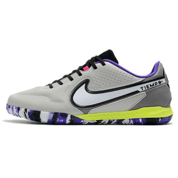 Nike Tiempo Legend 9 Elite White and Purple Indoor IC Football Boot