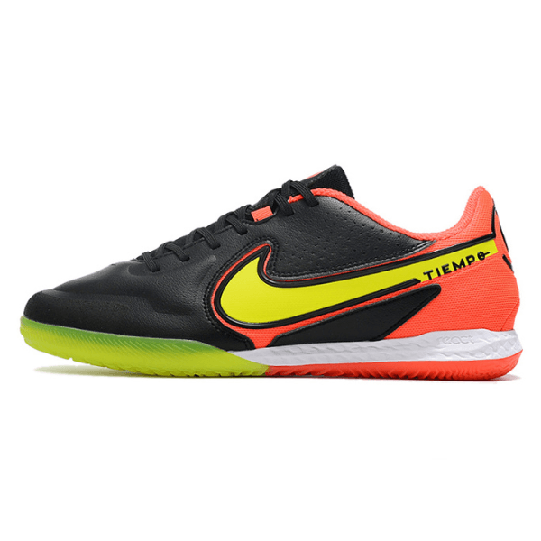 Nike Tiempo Legend 9 Elite Black Orange and Yellow Indoor IC Football Boot