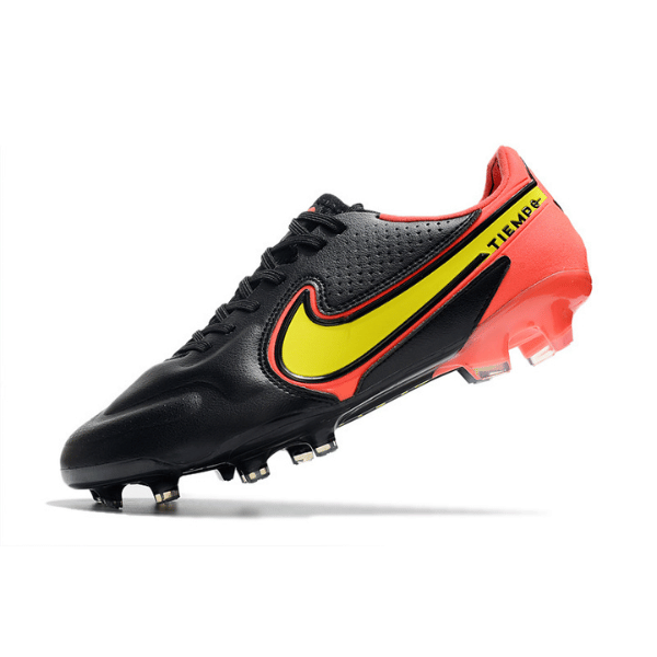 Nike Tiempo Legend 9 Elite Black and Orange Firm Ground FG Football Boot