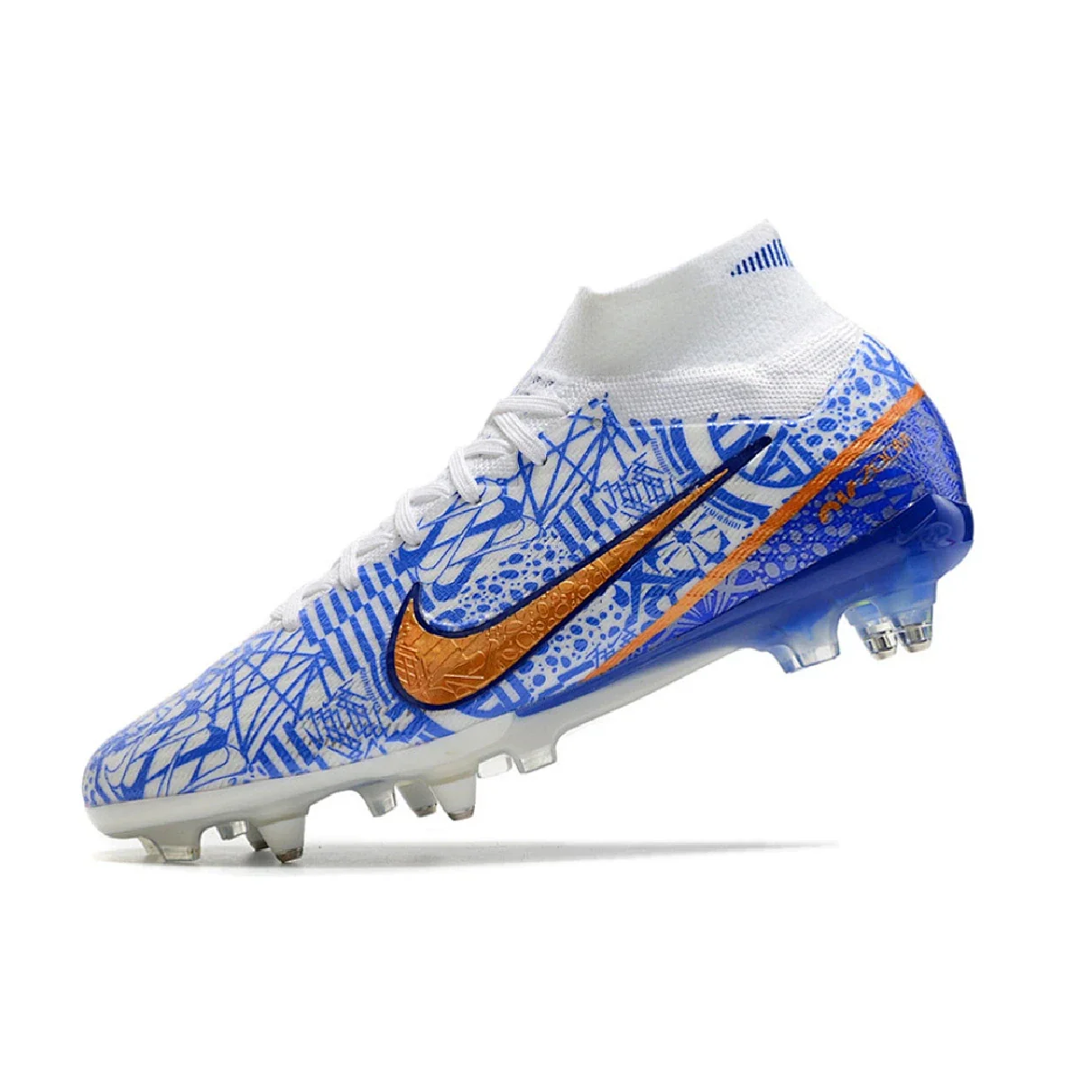 Nike Zoom Mercurial Superfly 9 Elite Aluminium Studs SG Blue CR7 Football Boot