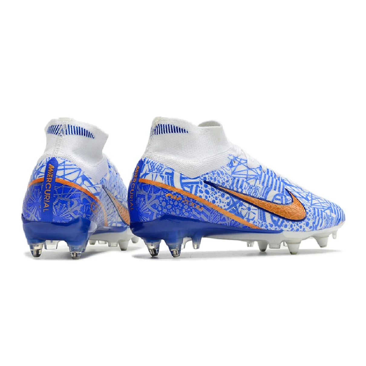 Nike Zoom Mercurial Superfly 9 Elite Aluminium Studs SG Blue CR7 Football Boot