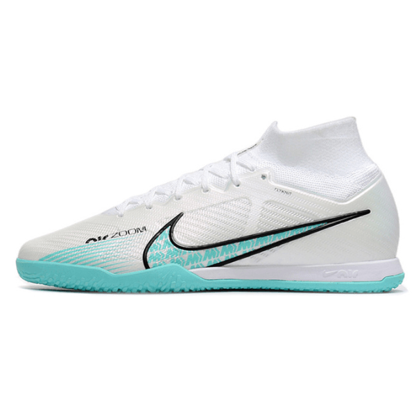 Botas de fútbol sala Nike Mercurial Superfly 9 Elite IC blancas y azules