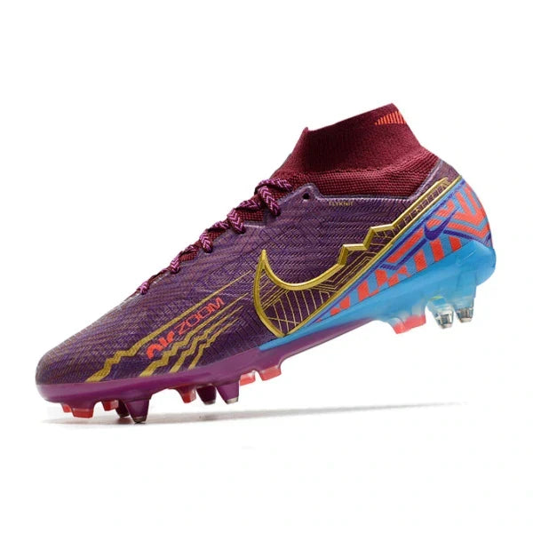 Nike Zoom Mercurial Superfly 9 Elite Purple Aluminium Studs SG Football Boot
