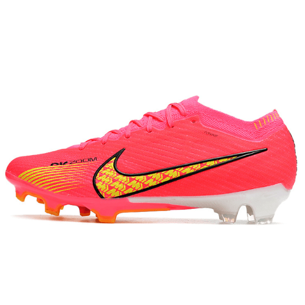 Botas de fútbol Nike Zoom Mercurial Vapor 15 Elite FG para terreno firme, color rosa y amarillo