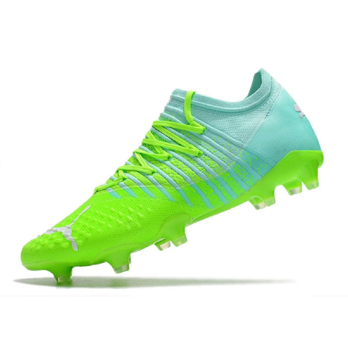 Botas de fútbol Puma Future Z 1.3 FG para terreno firme azul y verde