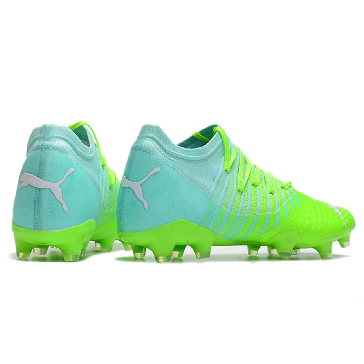 Botas de fútbol Puma Future Z 1.3 FG para terreno firme azul y verde