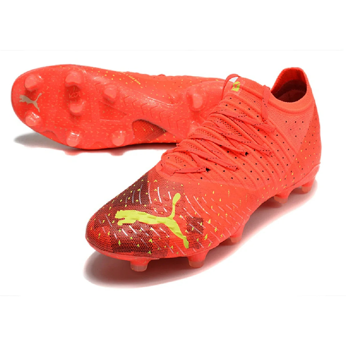 Botas de fútbol Puma Future Z 1.3 Fearless Pack negras y amarillas para terreno firme FG