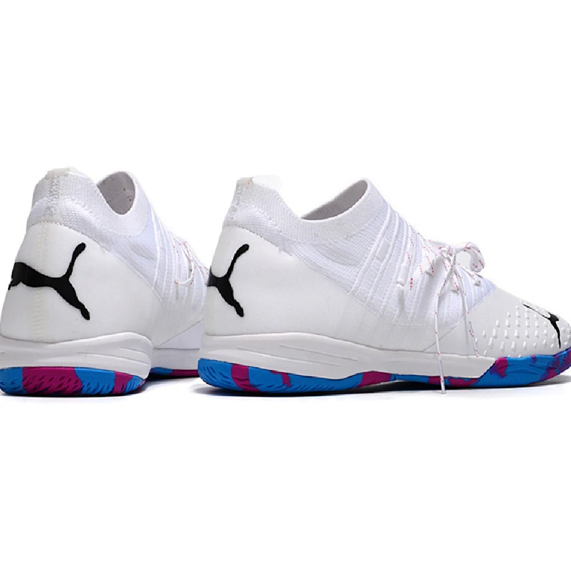 Puma Future Z 1.3 White Blue and Pink Indoor IC Football Boot
