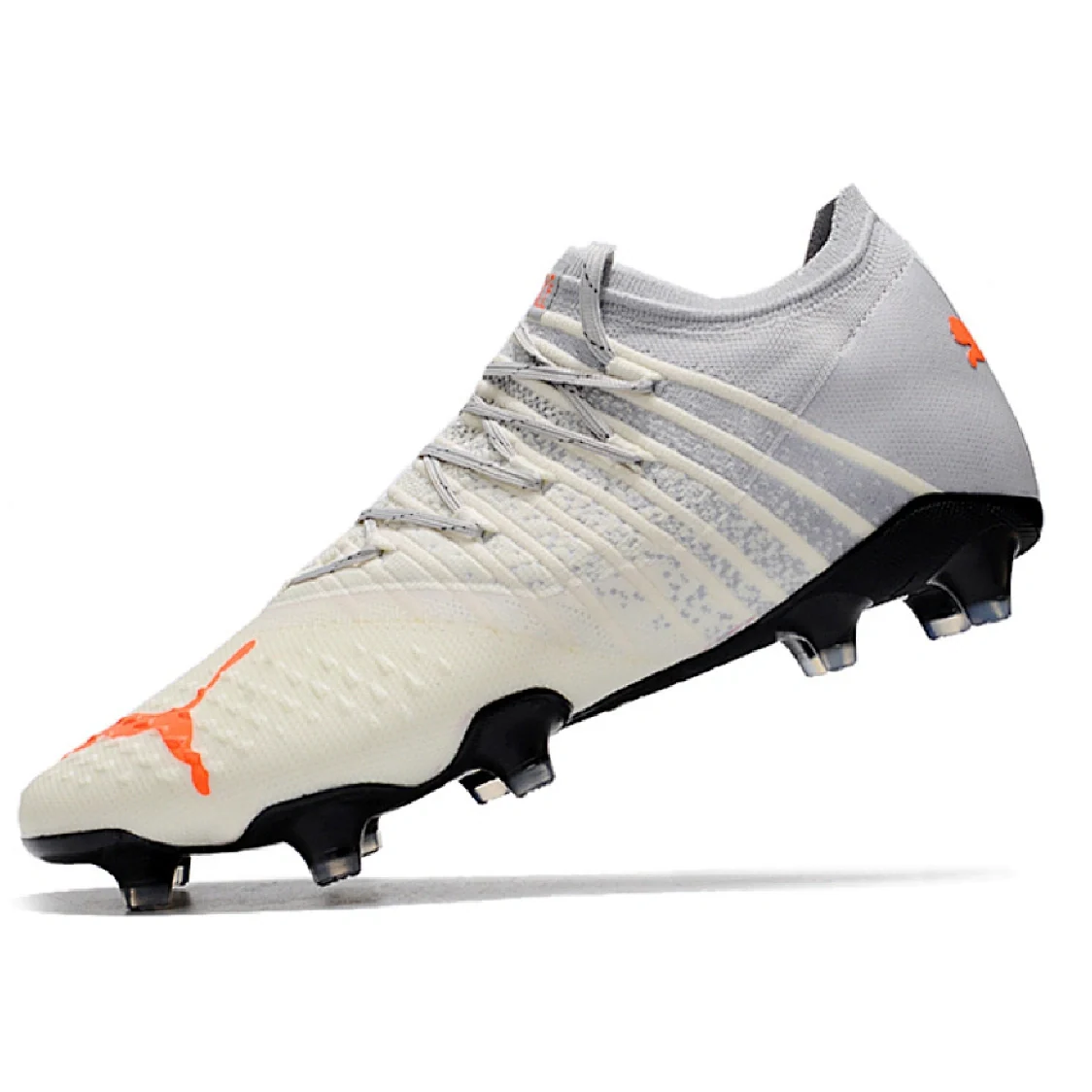 Puma Future Z 1.3 White and Gray Firm Ground FG Football Boot