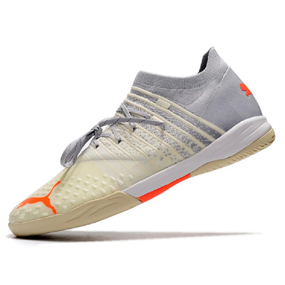Puma Future Z 1.3 White and Gray Indoor IC Football Boot