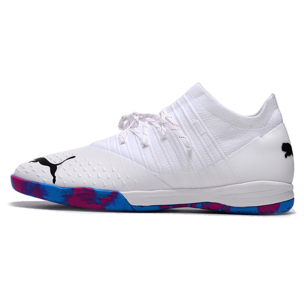 Puma Future Z 1.3 White Blue and Pink Indoor IC Football Boot