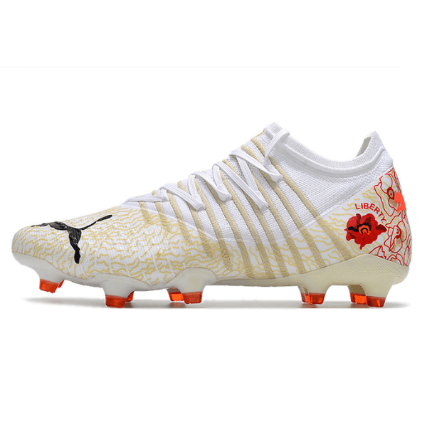 Botas de fútbol Puma Future Z 1.3 Liberty Pack FG para terreno firme, color negro y azul