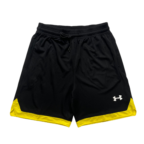 Pantalones cortos negros y amarillos de Under Armour