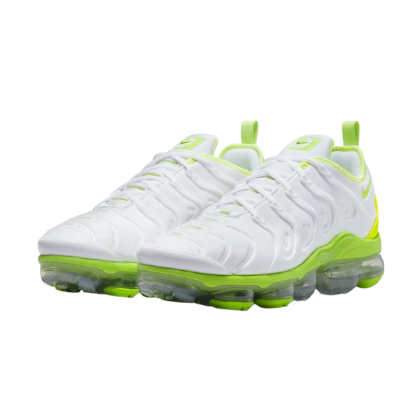 Zapatillas casuales Nike Air VaporMax Plus blancas y voltio