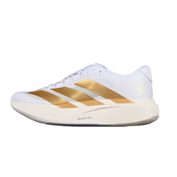 Adidas Adizero Evo SL White and Gold Running Shoes